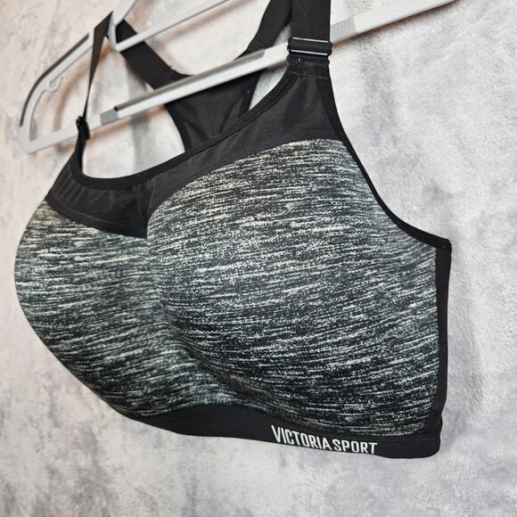 Victoria Sport Womens Racerback Sports Bra 34DDD/F75 Black & White - Picture 6 of 10